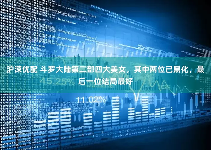 沪深优配 斗罗大陆第二部四大美女，其中两位已黑化，最后一位结局最好